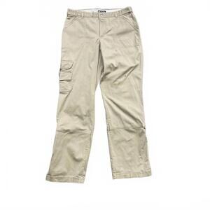 Y2K Columbia Womens Cargo Hiking Pants Khaki Tan Sz 10 Knees Pockets Outdoor